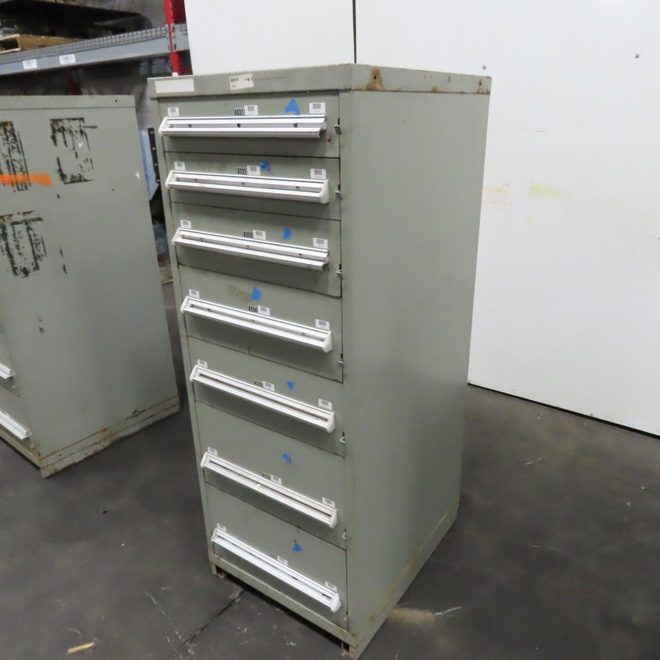 Stanley Vidmar 7 Drawer Small Parts Tools Storage Shop Cabinet 22.5" x 28" x 59"