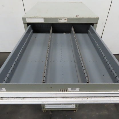 Stanley Vidmar 7 Drawer Small Parts Tools Storage Shop Cabinet 22.5" x 28" x 59"