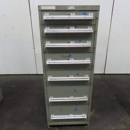 Stanley Vidmar 7 Drawer Small Parts Tools Storage Shop Cabinet 22.5" x 28" x 59"