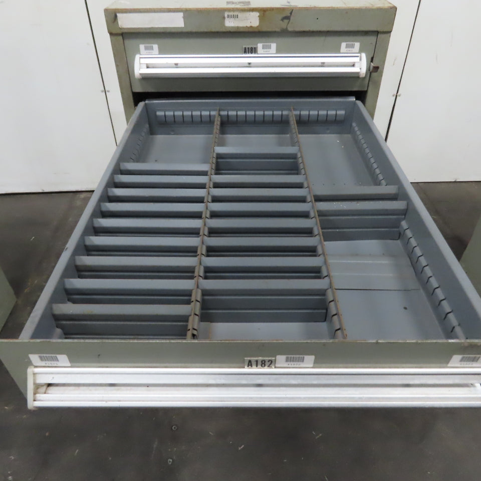 Stanley Vidmar 7 Drawer Small Parts Tools Storage Shop Cabinet 22.5" x 28" x 59"