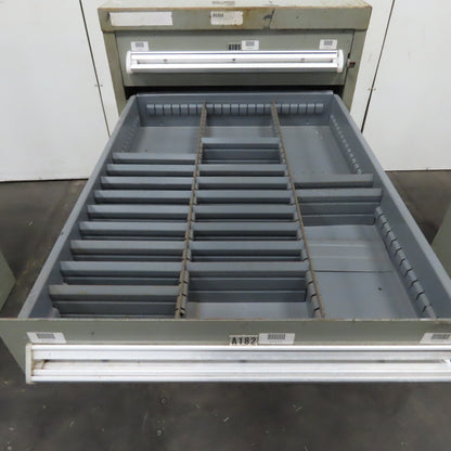 Stanley Vidmar 7 Drawer Small Parts Tools Storage Shop Cabinet 22.5" x 28" x 59"