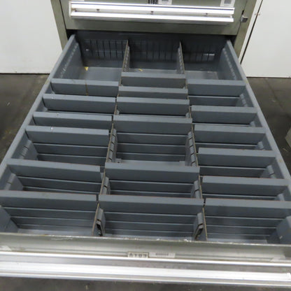 Stanley Vidmar 7 Drawer Small Parts Tools Storage Shop Cabinet 22.5" x 28" x 59"