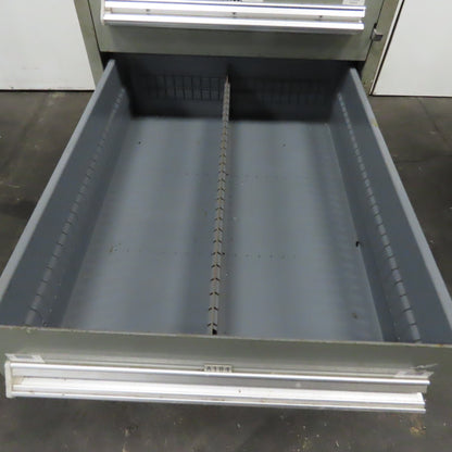 Stanley Vidmar 7 Drawer Small Parts Tools Storage Shop Cabinet 22.5" x 28" x 59"
