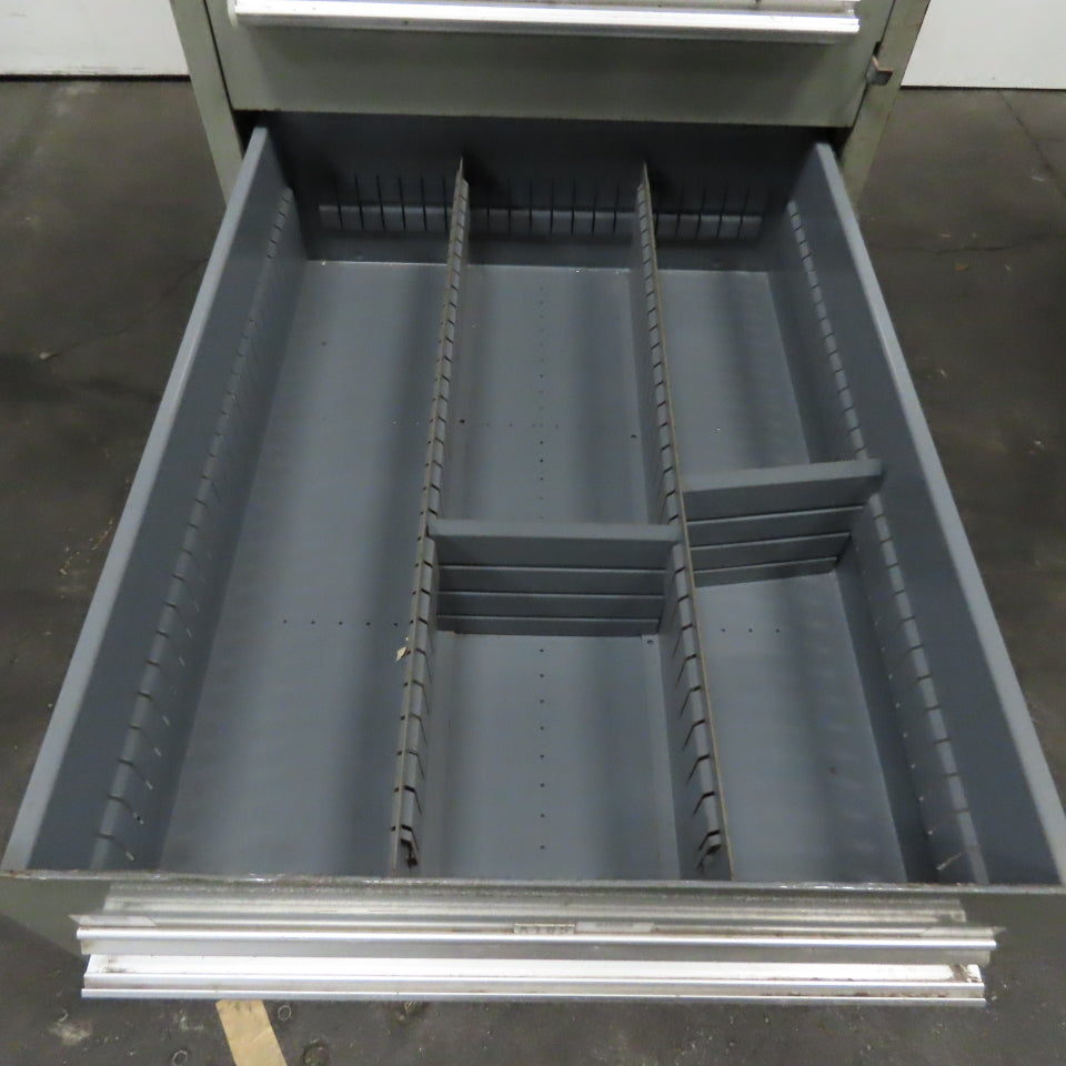 Stanley Vidmar 7 Drawer Small Parts Tools Storage Shop Cabinet 22.5" x 28" x 59"