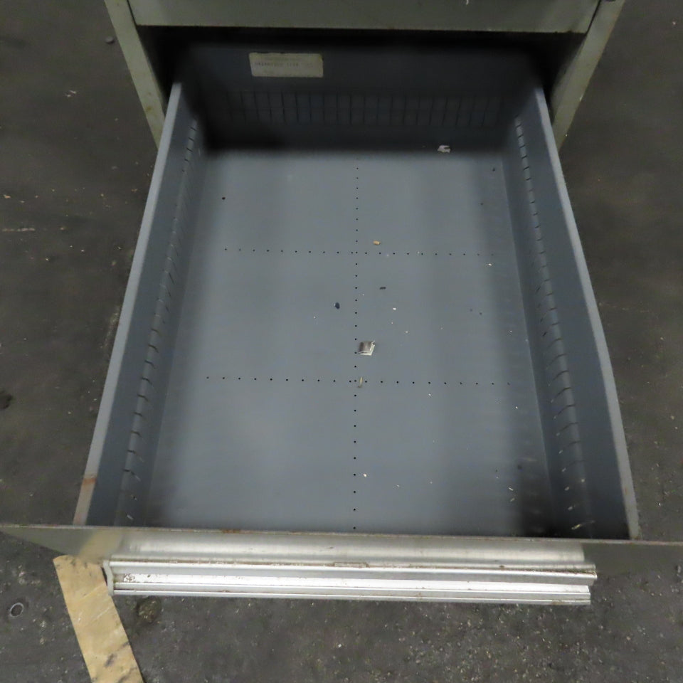 Stanley Vidmar 7 Drawer Small Parts Tools Storage Shop Cabinet 22.5" x 28" x 59"