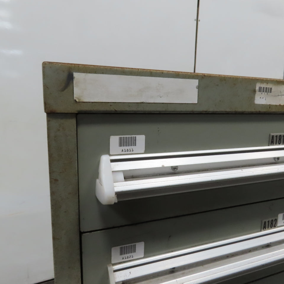 Stanley Vidmar 7 Drawer Small Parts Tools Storage Shop Cabinet 22.5" x 28" x 59"