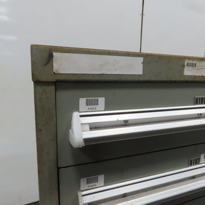 Stanley Vidmar 7 Drawer Small Parts Tools Storage Shop Cabinet 22.5" x 28" x 59"