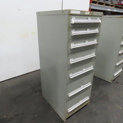 Stanley Vidmar 7 Drawer Small Parts Tools Storage Shop Cabinet 22.5" x 28" x 59"