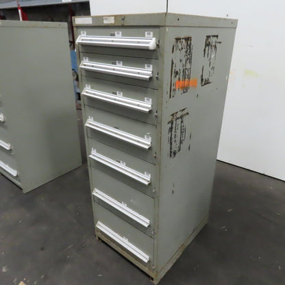 Stanley Vidmar 7 Drawer Small Parts Tools Storage Shop Cabinet 22.5" x 28" x 59"