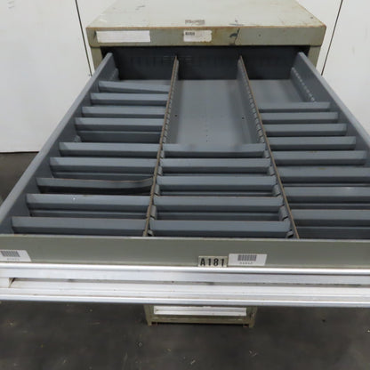 Stanley Vidmar 7 Drawer Small Parts Tools Storage Shop Cabinet 22.5" x 28" x 59"