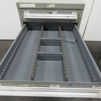 Stanley Vidmar 7 Drawer Small Parts Tools Storage Shop Cabinet 22.5" x 28" x 59"