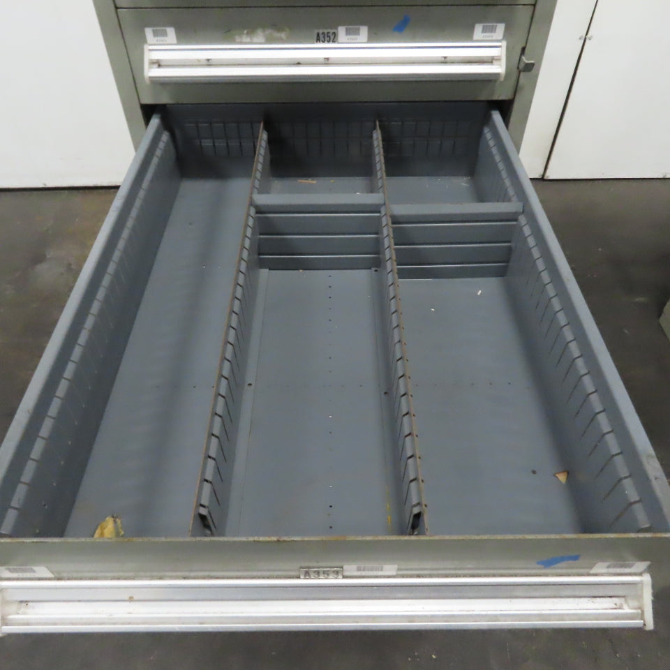 Stanley Vidmar 7 Drawer Small Parts Tools Storage Shop Cabinet 22.5" x 28" x 59"