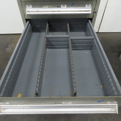 Stanley Vidmar 7 Drawer Small Parts Tools Storage Shop Cabinet 22.5" x 28" x 59"