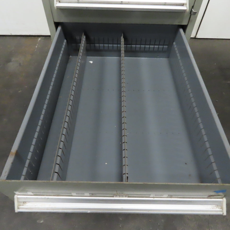Stanley Vidmar 7 Drawer Small Parts Tools Storage Shop Cabinet 22.5" x 28" x 59"