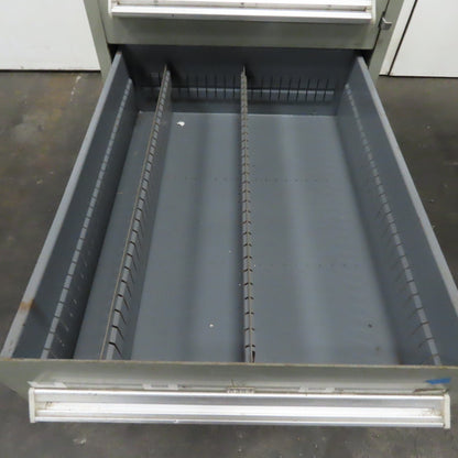 Stanley Vidmar 7 Drawer Small Parts Tools Storage Shop Cabinet 22.5" x 28" x 59"