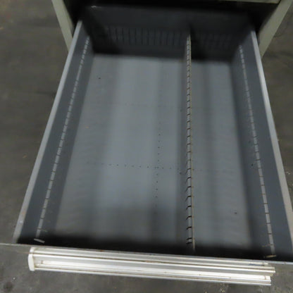 Stanley Vidmar 7 Drawer Small Parts Tools Storage Shop Cabinet 22.5" x 28" x 59"