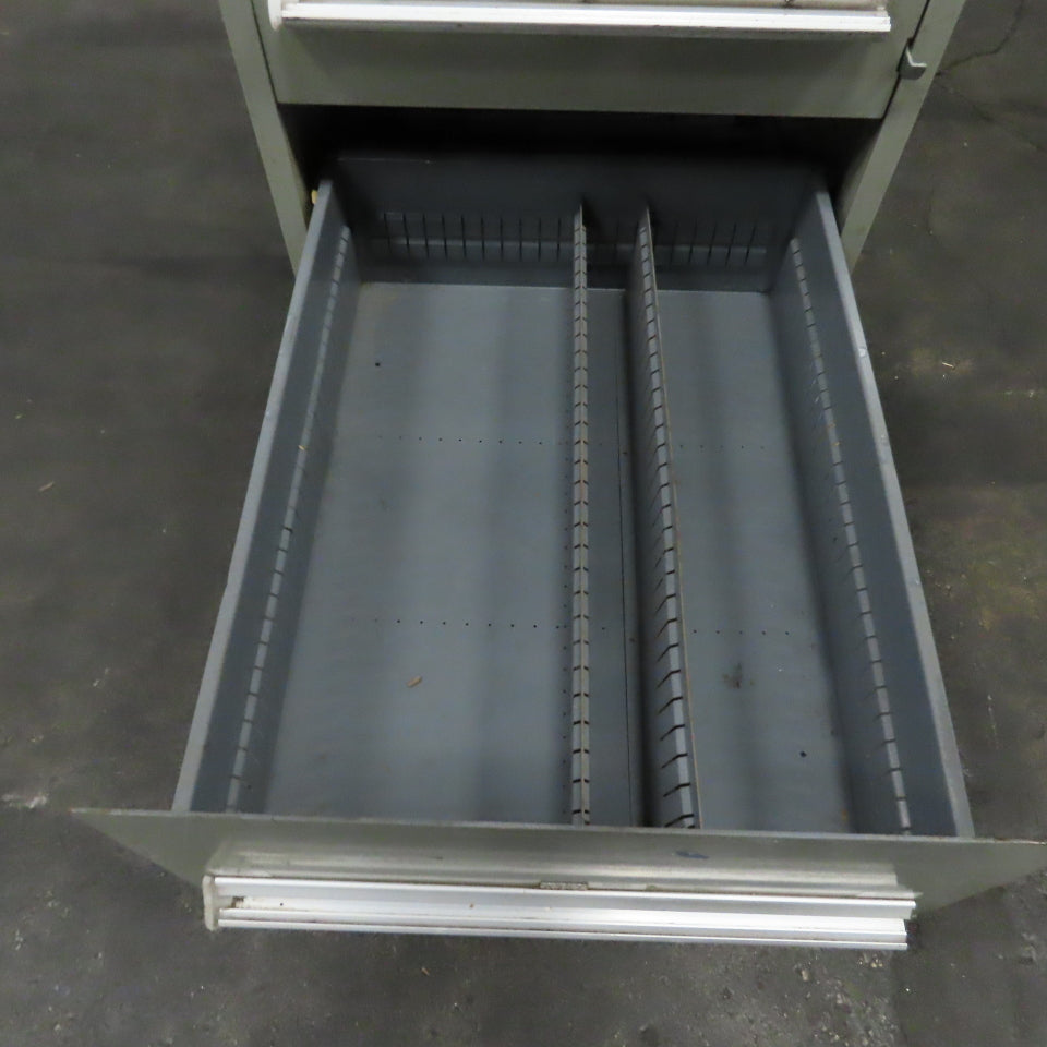 Stanley Vidmar 7 Drawer Small Parts Tools Storage Shop Cabinet 22.5" x 28" x 59"