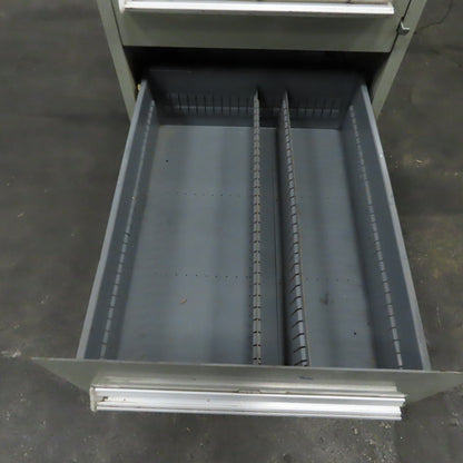 Stanley Vidmar 7 Drawer Small Parts Tools Storage Shop Cabinet 22.5" x 28" x 59"