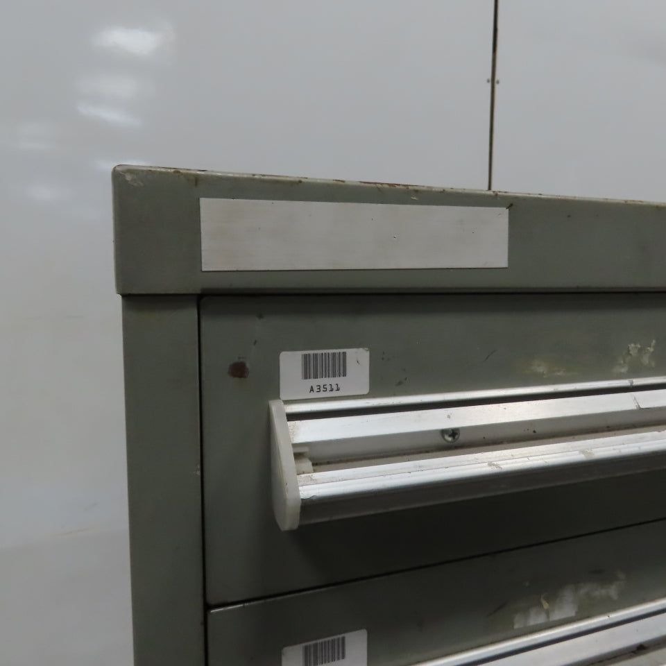 Stanley Vidmar 7 Drawer Small Parts Tools Storage Shop Cabinet 22.5" x 28" x 59"