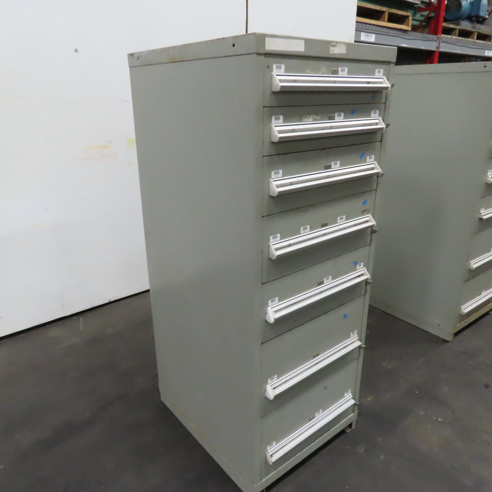 Stanley Vidmar 7 Drawer Small Parts Tools Storage Shop Cabinet 22.5" x 28" x 59"
