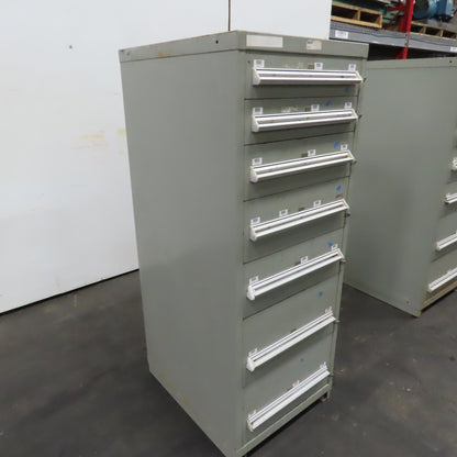 Stanley Vidmar 7 Drawer Small Parts Tools Storage Shop Cabinet 22.5" x 28" x 59"
