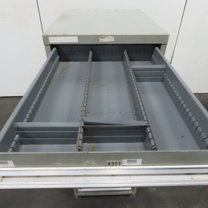 Stanley Vidmar 7 Drawer Small Parts Tools Storage Shop Cabinet 22.5" x 28" x 59"