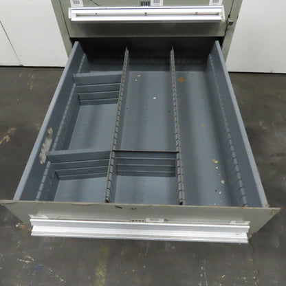 Stanley Vidmar 7 Drawer Small Parts Tools Storage Shop Cabinet 22.5" x 28" x 59"