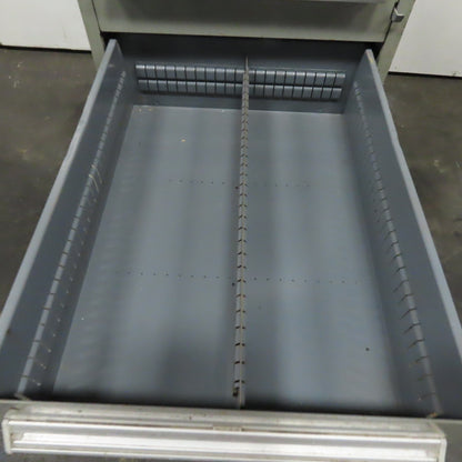 Stanley Vidmar 7 Drawer Small Parts Tools Storage Shop Cabinet 22.5" x 28" x 59"