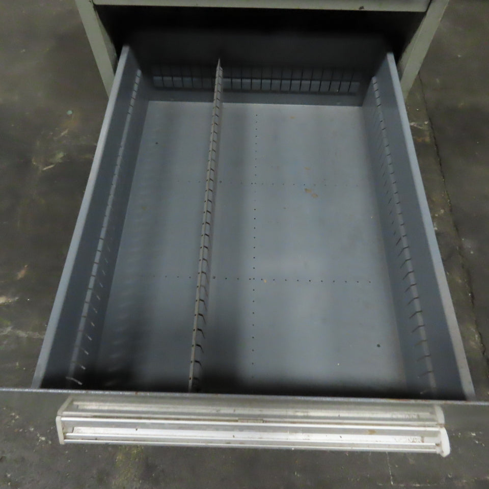 Stanley Vidmar 7 Drawer Small Parts Tools Storage Shop Cabinet 22.5" x 28" x 59"