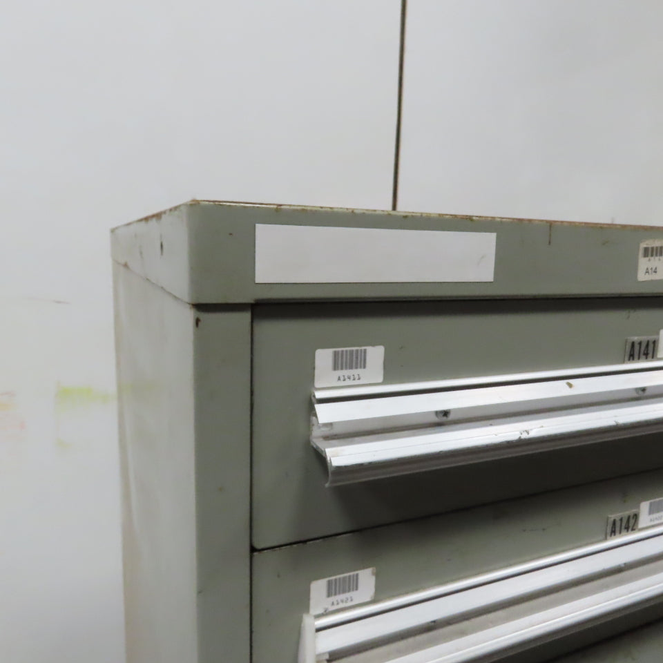 Stanley Vidmar 7 Drawer Small Parts Tools Storage Shop Cabinet 22.5" x 28" x 59"