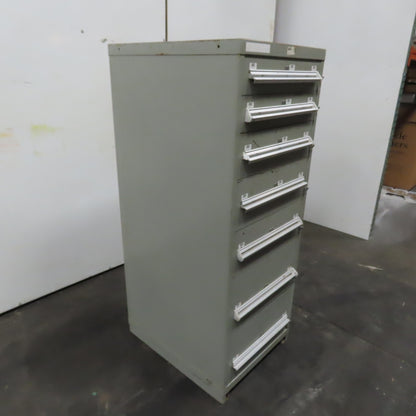 Stanley Vidmar 7 Drawer Small Parts Tools Storage Shop Cabinet 22.5" x 28" x 59"