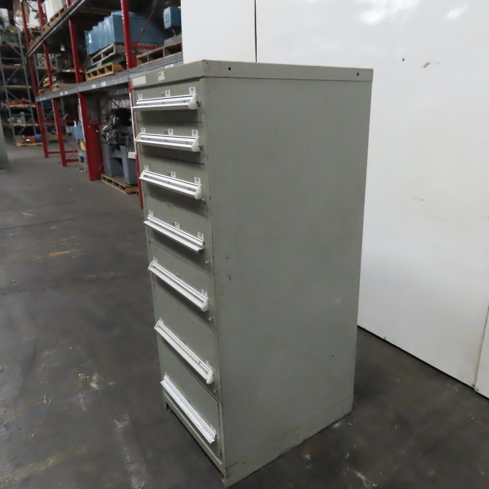 Stanley Vidmar 7 Drawer Small Parts Tools Storage Shop Cabinet 22.5" x 28" x 59"