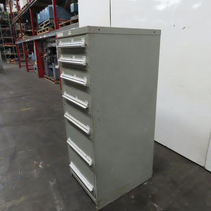 Stanley Vidmar 7 Drawer Small Parts Tools Storage Shop Cabinet 22.5" x 28" x 59"