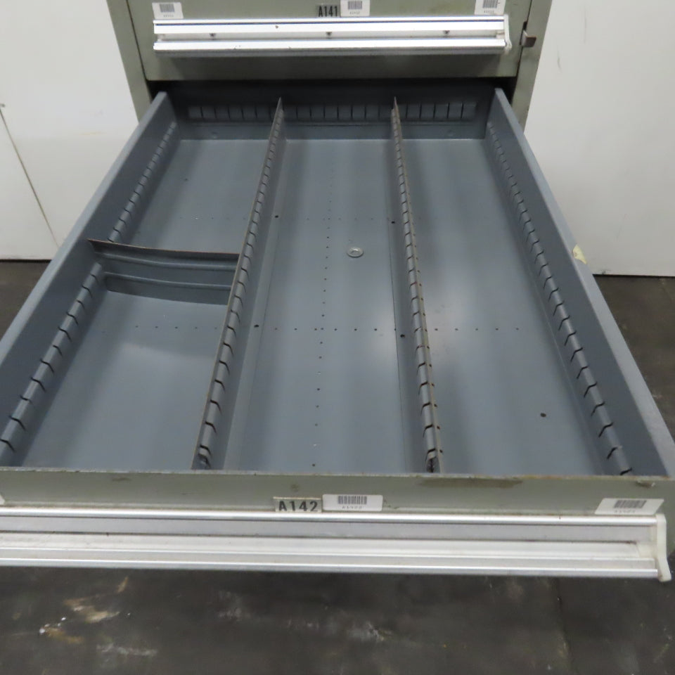 Stanley Vidmar 7 Drawer Small Parts Tools Storage Shop Cabinet 22.5" x 28" x 59"