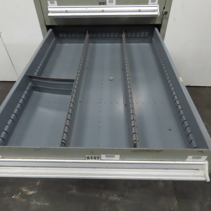 Stanley Vidmar 7 Drawer Small Parts Tools Storage Shop Cabinet 22.5" x 28" x 59"