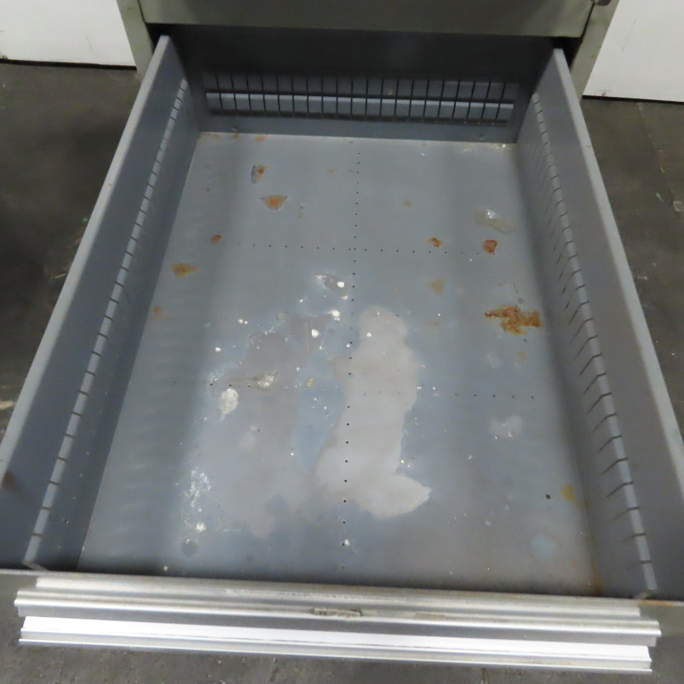 Stanley Vidmar 7 Drawer Small Parts Tools Storage Shop Cabinet 22.5" x 28" x 59"