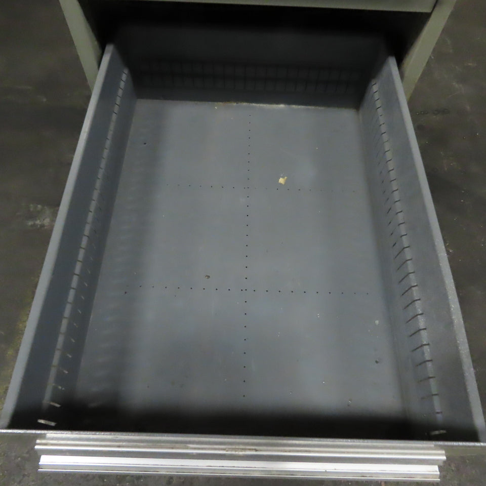 Stanley Vidmar 7 Drawer Small Parts Tools Storage Shop Cabinet 22.5" x 28" x 59"