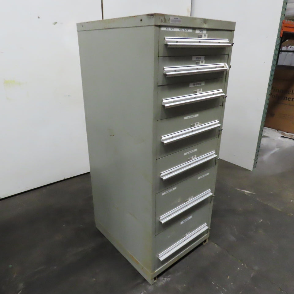 Stanley Vidmar 7 Drawer Small Parts Tools Storage Shop Cabinet 22.5" x 28" x 59"