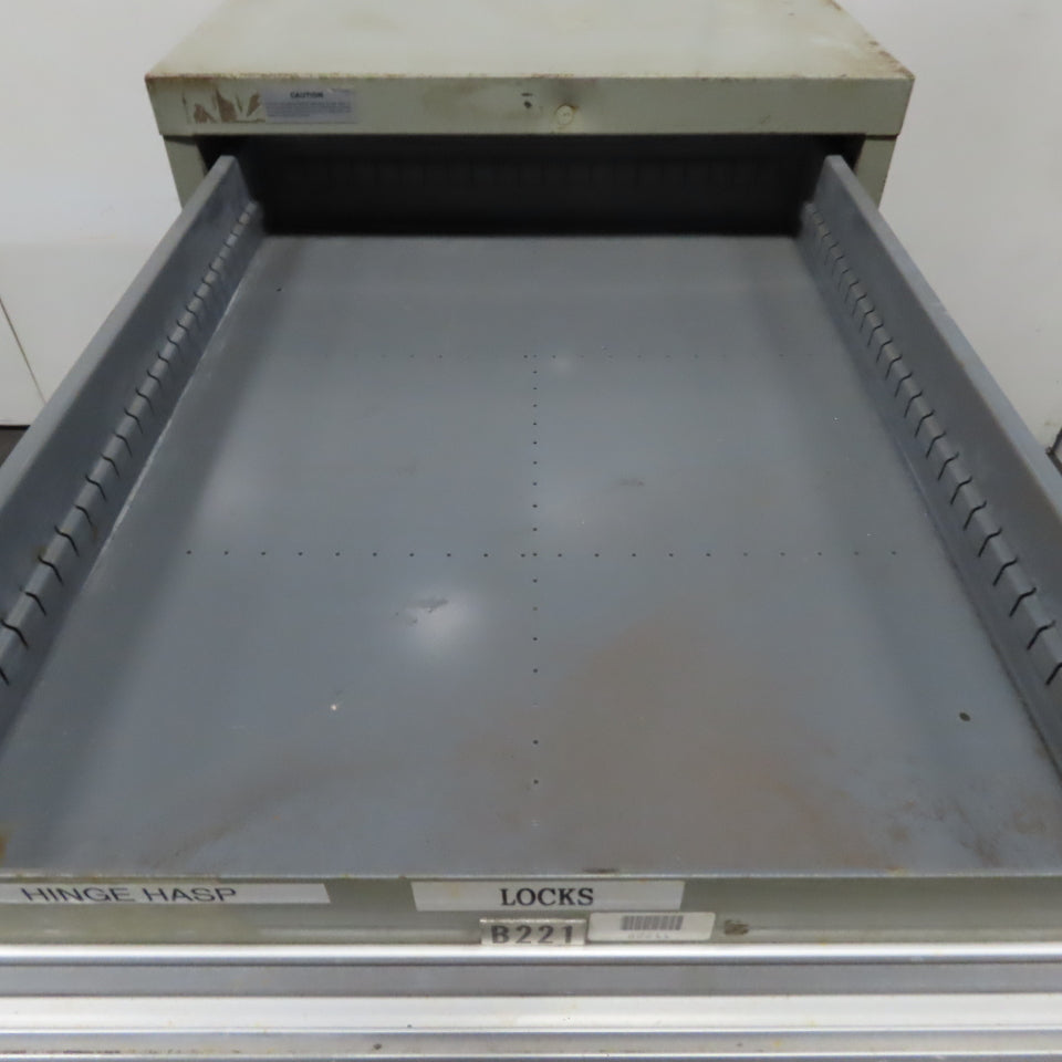 Stanley Vidmar 7 Drawer Small Parts Tools Storage Shop Cabinet 22.5" x 28" x 59"