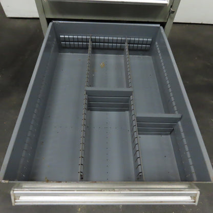 Stanley Vidmar 7 Drawer Small Parts Tools Storage Shop Cabinet 22.5" x 28" x 59"