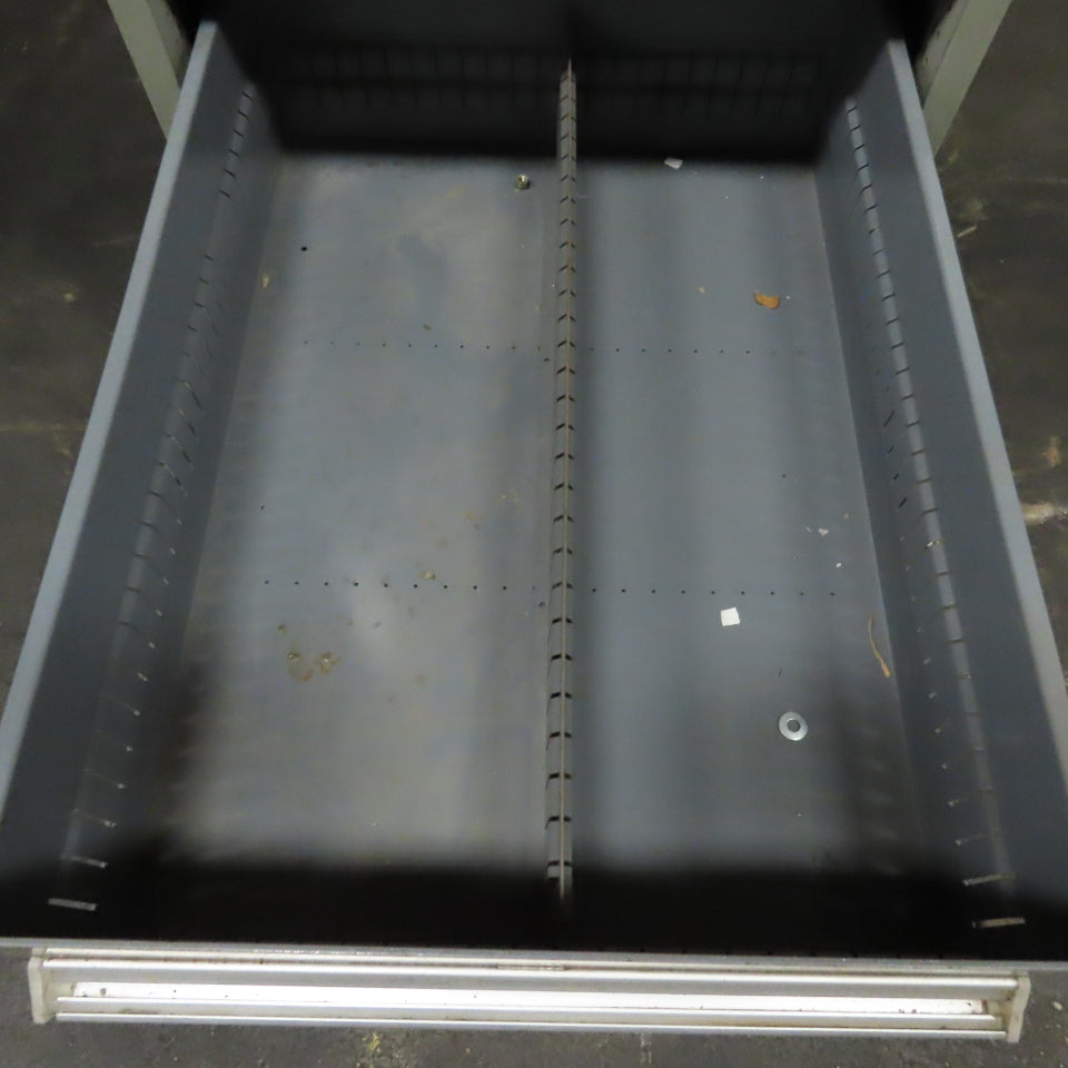 Stanley Vidmar 7 Drawer Small Parts Tools Storage Shop Cabinet 22.5" x 28" x 59"