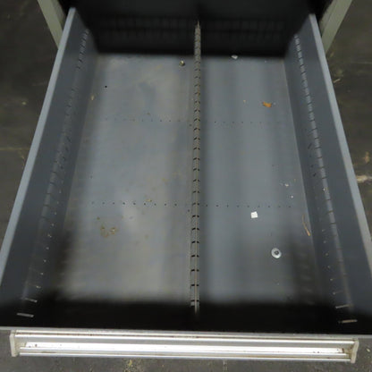 Stanley Vidmar 7 Drawer Small Parts Tools Storage Shop Cabinet 22.5" x 28" x 59"