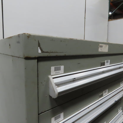 Stanley Vidmar 7 Drawer Small Parts Tools Storage Shop Cabinet 22.5" x 28" x 59"