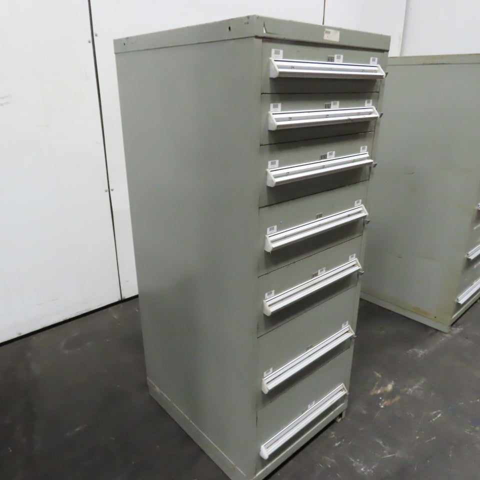 Stanley Vidmar 7 Drawer Small Parts Tools Storage Shop Cabinet 22.5" x 28" x 59"