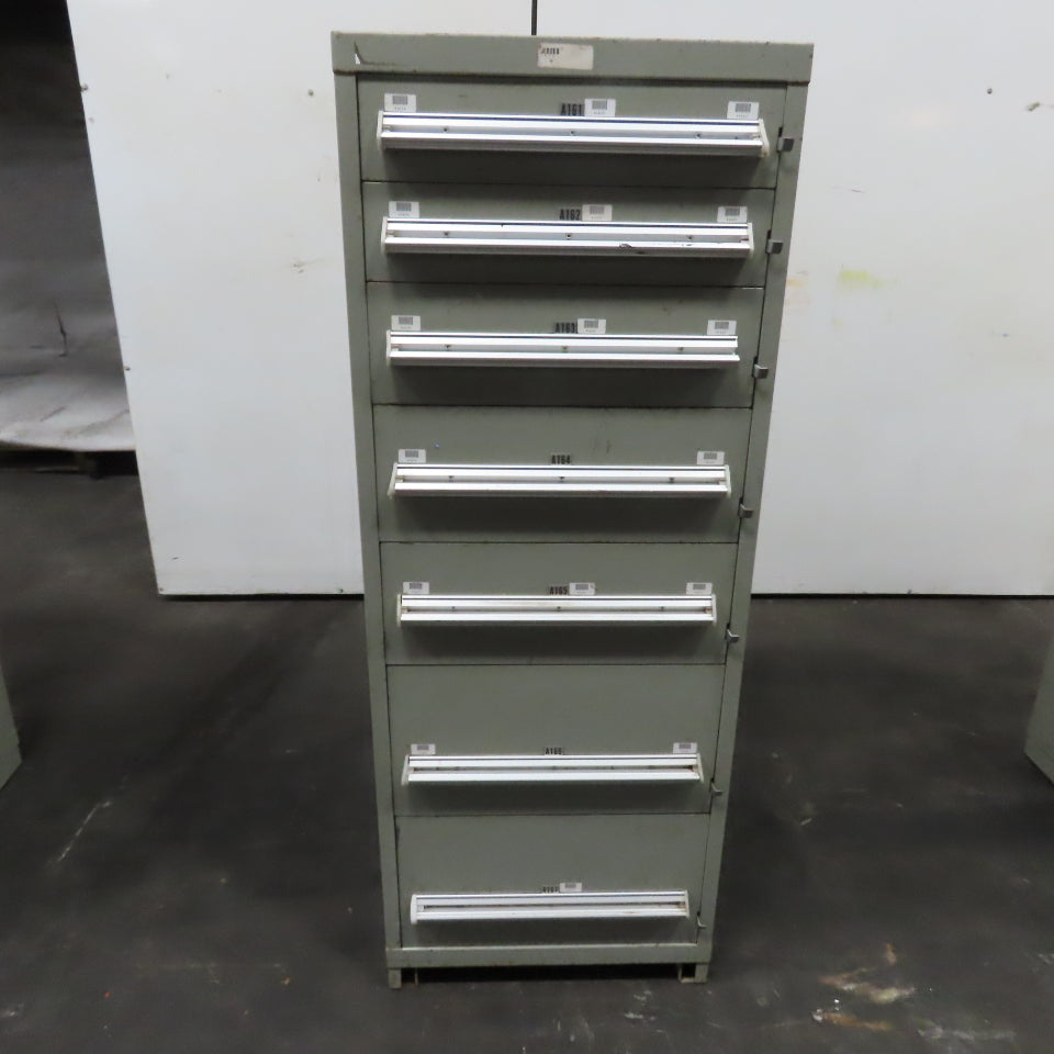 Stanley Vidmar 7 Drawer Small Parts Tools Storage Shop Cabinet 22.5" x 28" x 59"