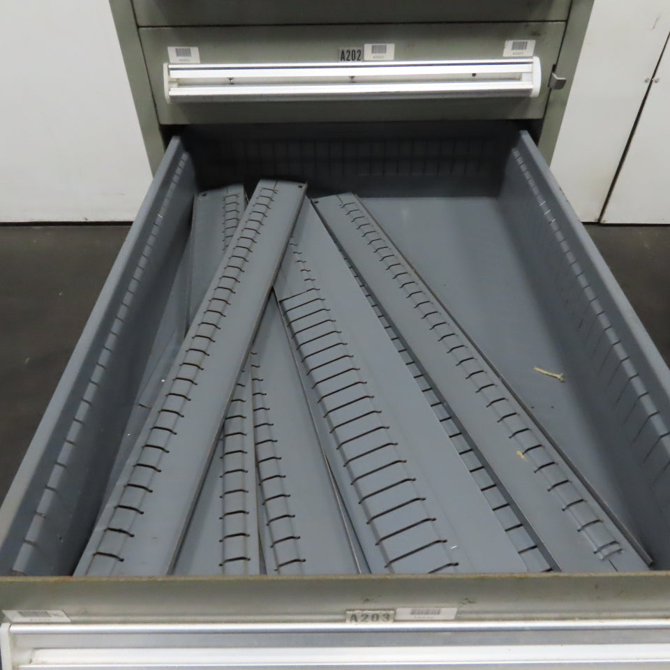 Stanley Vidmar 7 Drawer Small Parts Tools Storage Shop Cabinet 22.5" x 28" x 59"