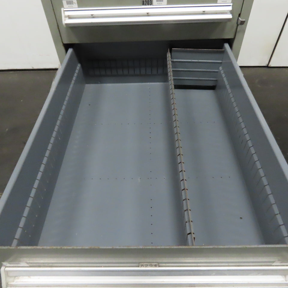 Stanley Vidmar 7 Drawer Small Parts Tools Storage Shop Cabinet 22.5" x 28" x 59"