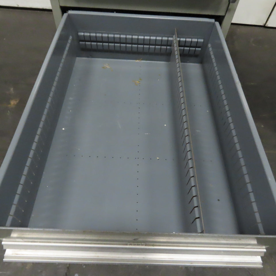 Stanley Vidmar 7 Drawer Small Parts Tools Storage Shop Cabinet 22.5" x 28" x 59"