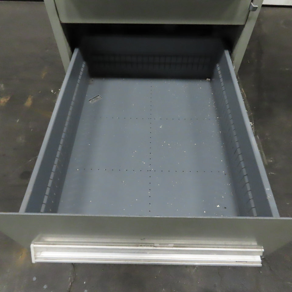 Stanley Vidmar 7 Drawer Small Parts Tools Storage Shop Cabinet 22.5" x 28" x 59"