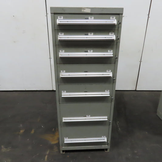 Stanley Vidmar 7 Drawer Small Parts Tools Storage Shop Cabinet 22.5" x 28" x 59"